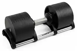 SereneLife - SQUATZ 70-lb Adjustable Dumbbell Weight Set with Quick Plate Adjustment, Anti-Slip Handle - Black