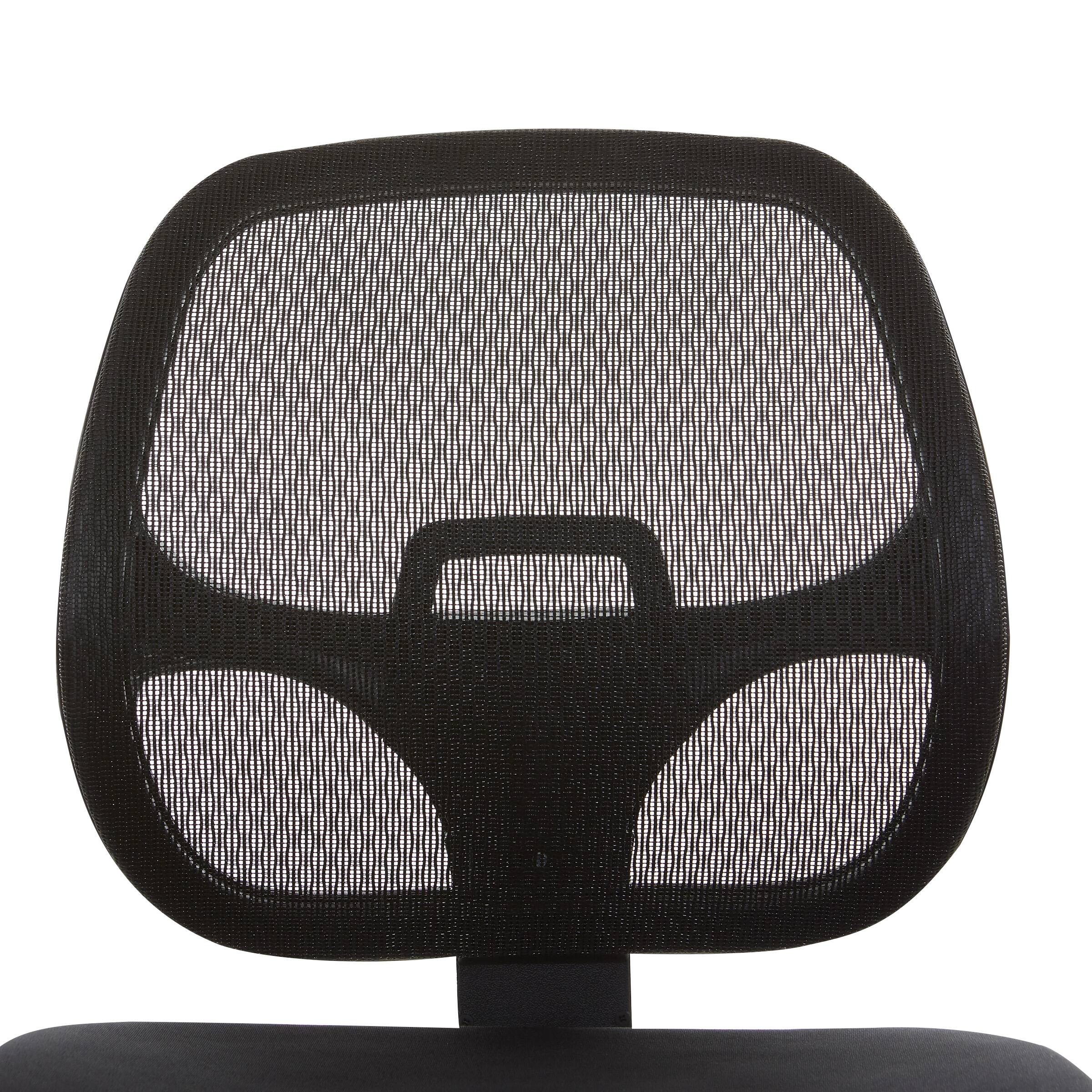 Alt View 2. Office Star Products - Ergonomic Task Armless Chair in Black FreeFlex® Fabric with Pneumatic Seat Height Adjustment - Coal.
