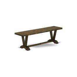 East West Furniture - V2-776 3 Piece Dining Table Set - 1 Distressed Jacobean Small Kitchen Table and 2 Kitchen Table - Multi-Color