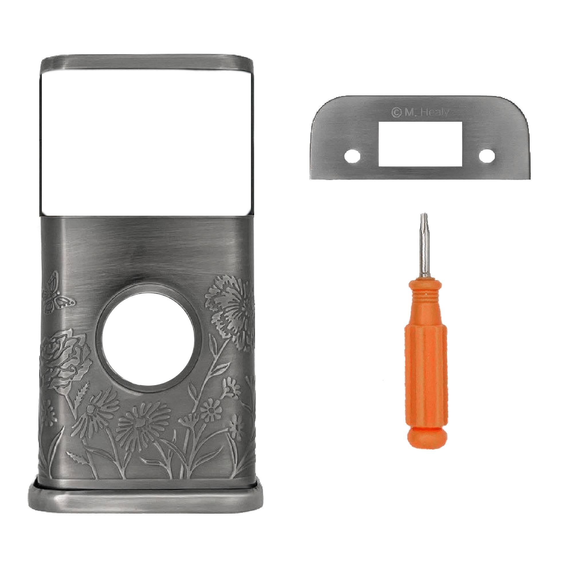 Back. Michael Healy - Garden Video Doorbell Cover (Ring 2nd Gen) - Antique Pewter.