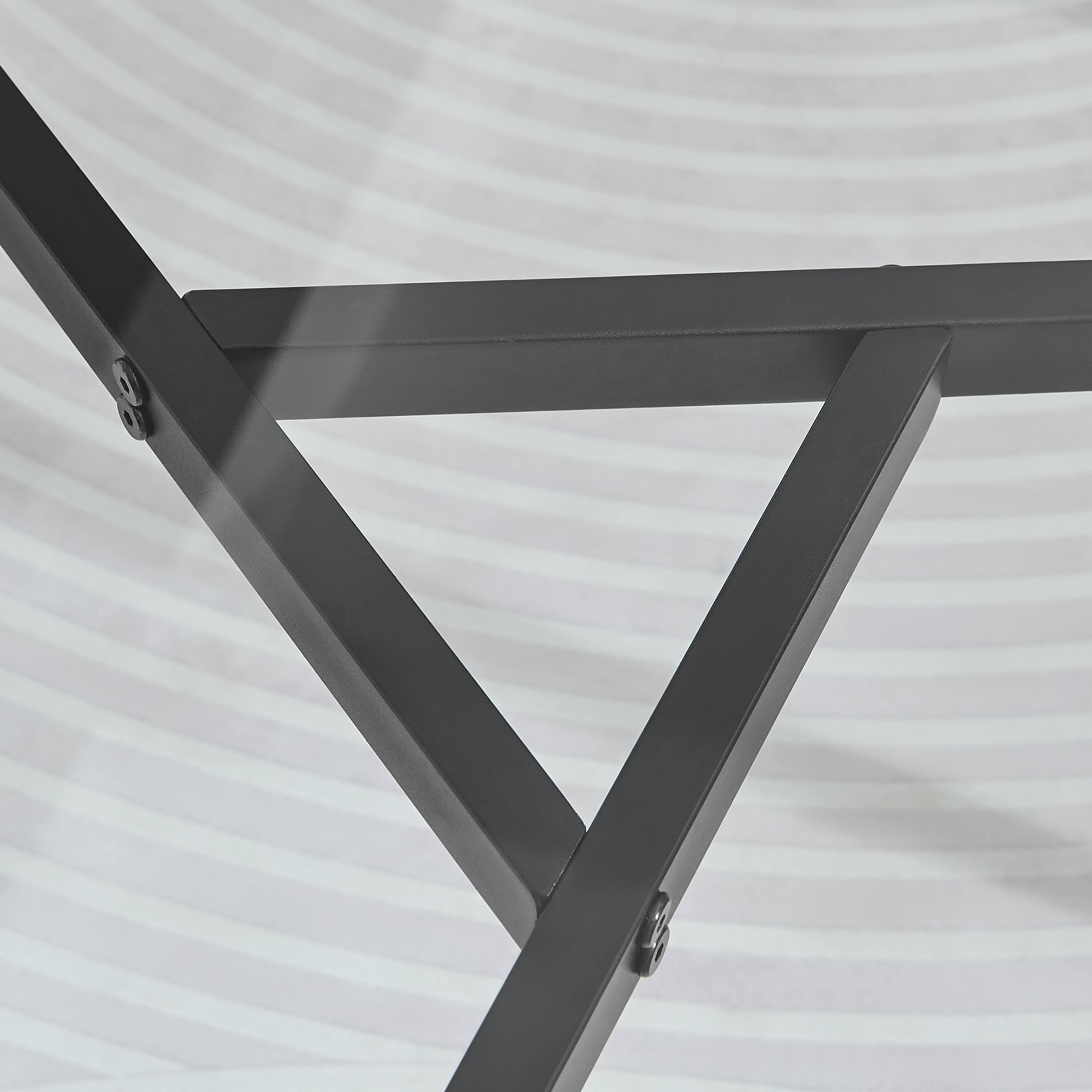 Alt View 7. Danya B - Van Beuren Coffee Table with Taper Legs and Clear Glass Tabletop - Black - Black, Clear.