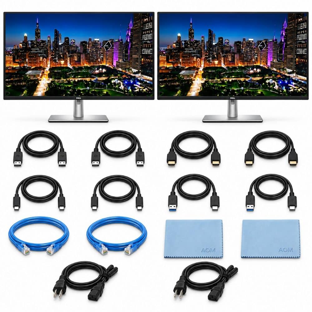 Bundle Dell UltraSharp 32 4K UHD 120Hz Thunderbolt 4 Hub IPS Black