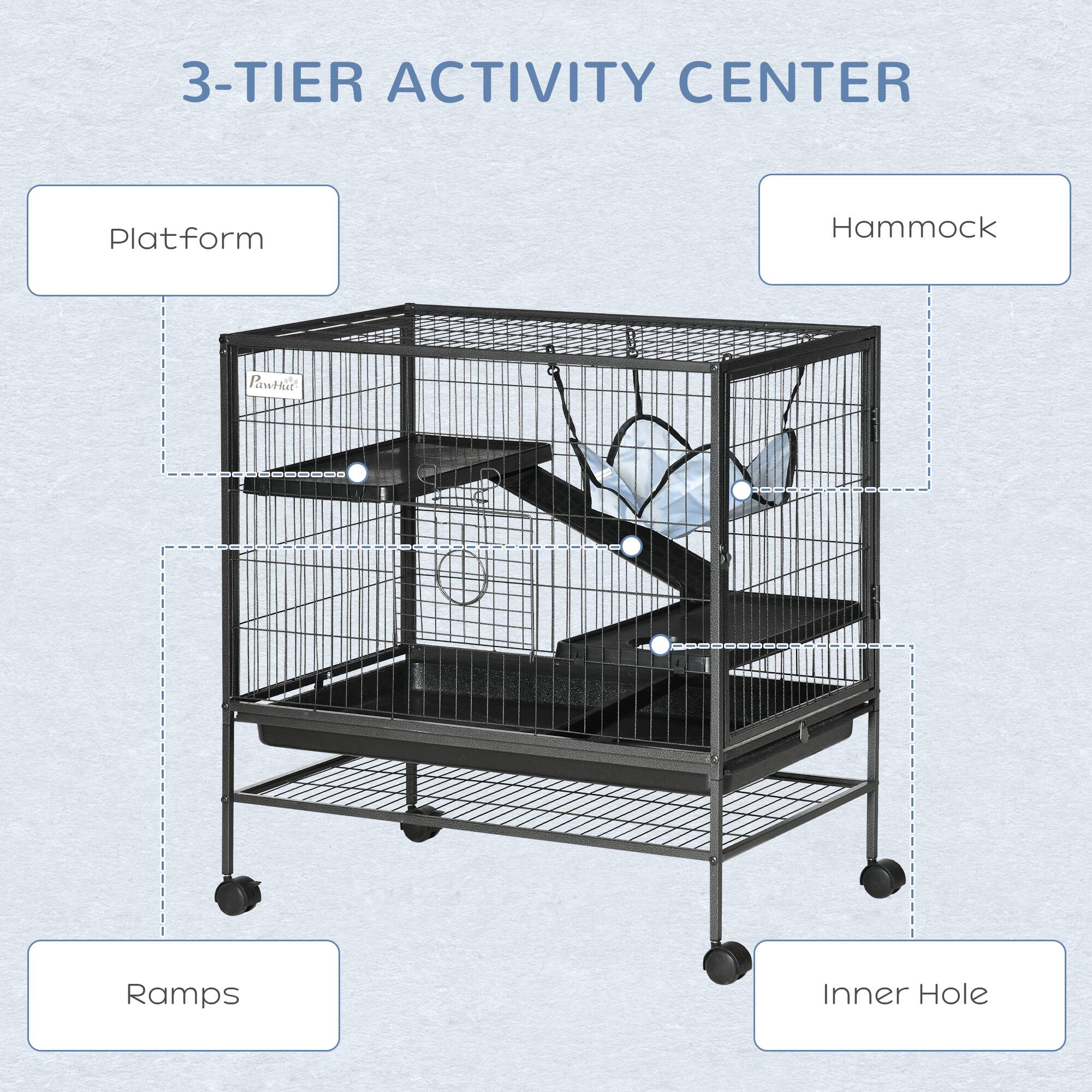 3-TIER ACTIVITY CENTER

- Platform
- Hammock
- Ramps
- Inner Hole