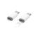 Alt View 1. Qixxronics - (2pack) Lightning Female to USB C Male Adapter Compatible with Charging Data Sync for Type C iPhone iPad NOT FOR AUDIO - White.