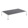 Front. VEVOR - Elevated Dog Bed for Large Dogs, Portable Raised Dog Cot with Aluminum Tube Metal Frame and Breathable Textilene Mesh - Grey + Silver.