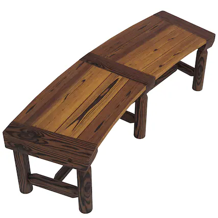 Front. Outsunny - Wooden Garden Bench, Semicircular Round Outdoor Tree Bench, Wrap Around Park Bench for Yard, Patio, Deck, Lawn - Brown.