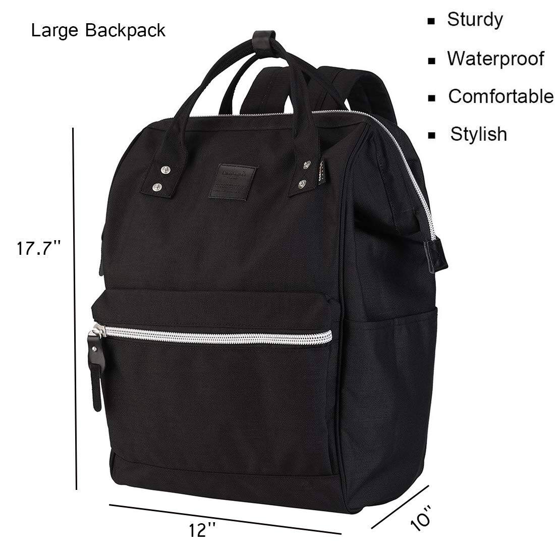 Alt View 1. Cozy Serene - Large Travel Backpack With Laptop Compartment 17 Inch Roomy Bag College For Women men not Include Usb Port 1882 black - 1882-brown-Large.