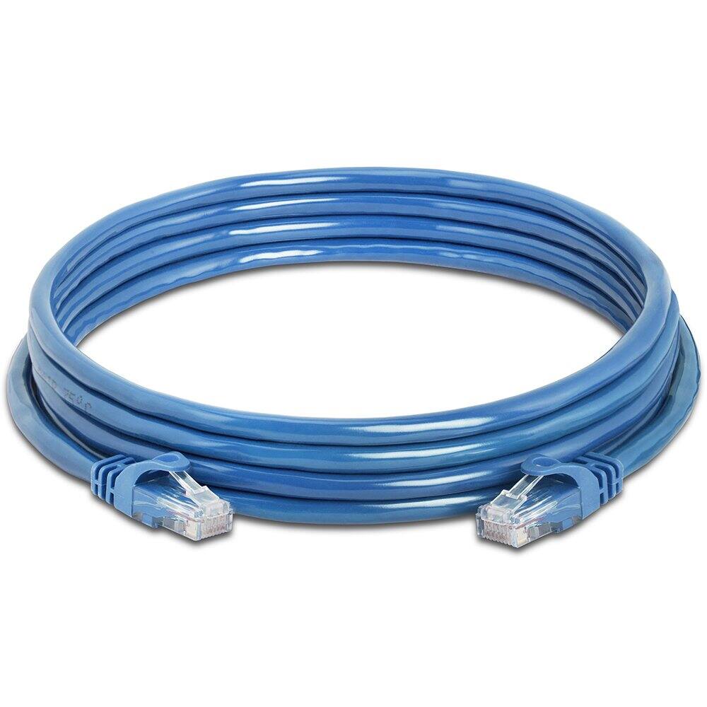 Angle. Cmple.com - Cmple - 5 Pack Cat6 Ethernet Cable 10 ft, Cat6 Internet Network Cord, Ethernet Patch Cables, LAN Wire, RJ45 - Blue - Blue.