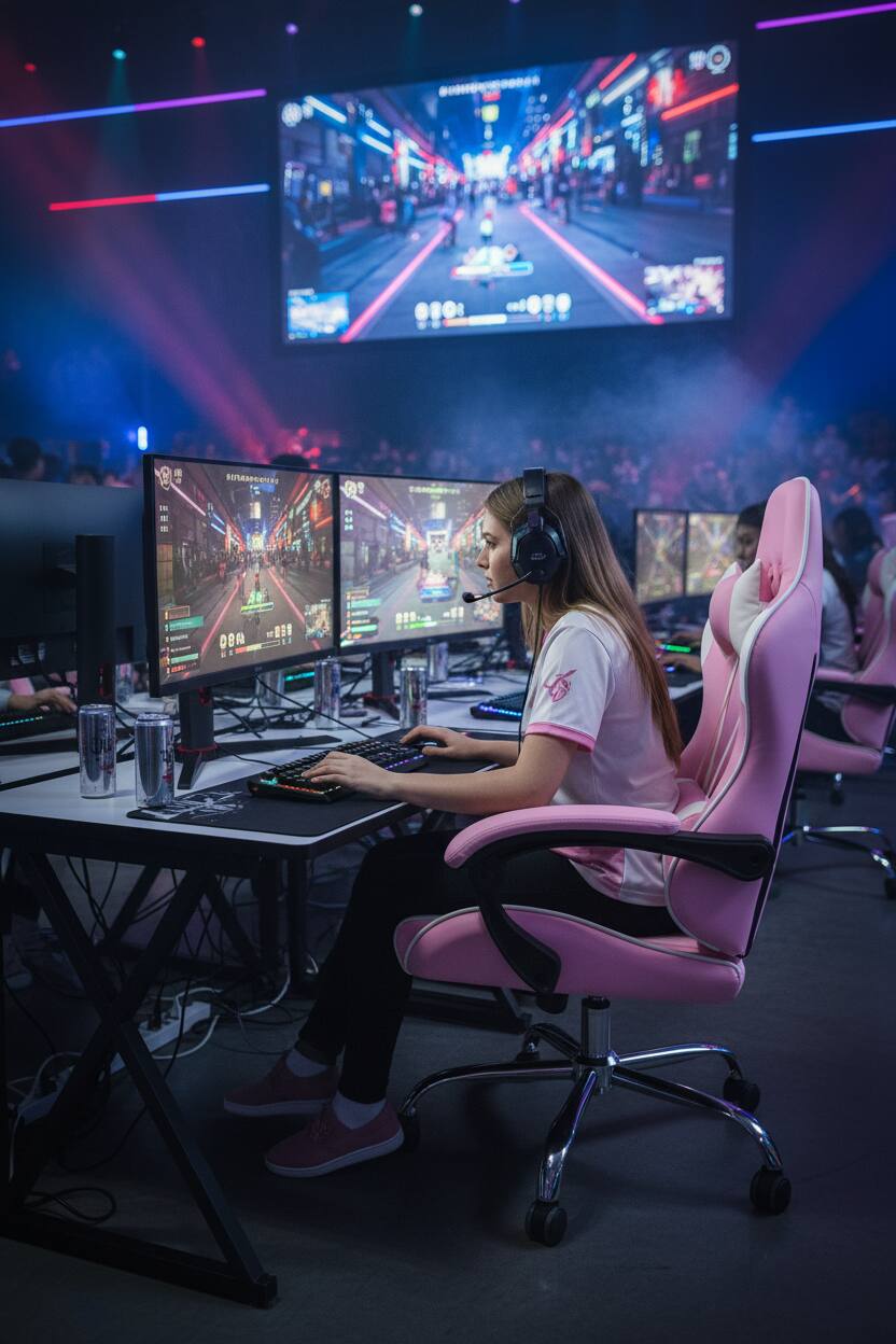 Alt View 4. AOITUN - Ergonomic Video Game Desk Chair with Dorms and Offices, Supports Quality and Value - White.