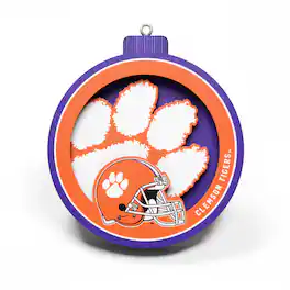 YouTheFan - Clemson Tigers 3D Logo Series Ornament - Multicolor