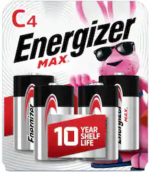 Energizer - MAX C Batteries (4 Pack), C Cell Alkaline Batteries - Front_Zoom