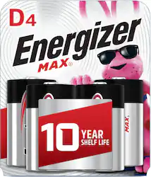 Energizer - MAX D Batteries (4 Pack), D Cell Alkaline Batteries - Front_Zoom