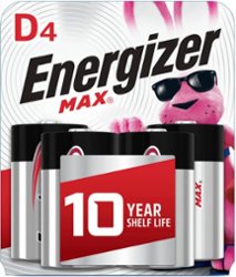 Energizer MAX D Batteries (4 Pack), D Cell Alkaline Batteries - Front_Zoom