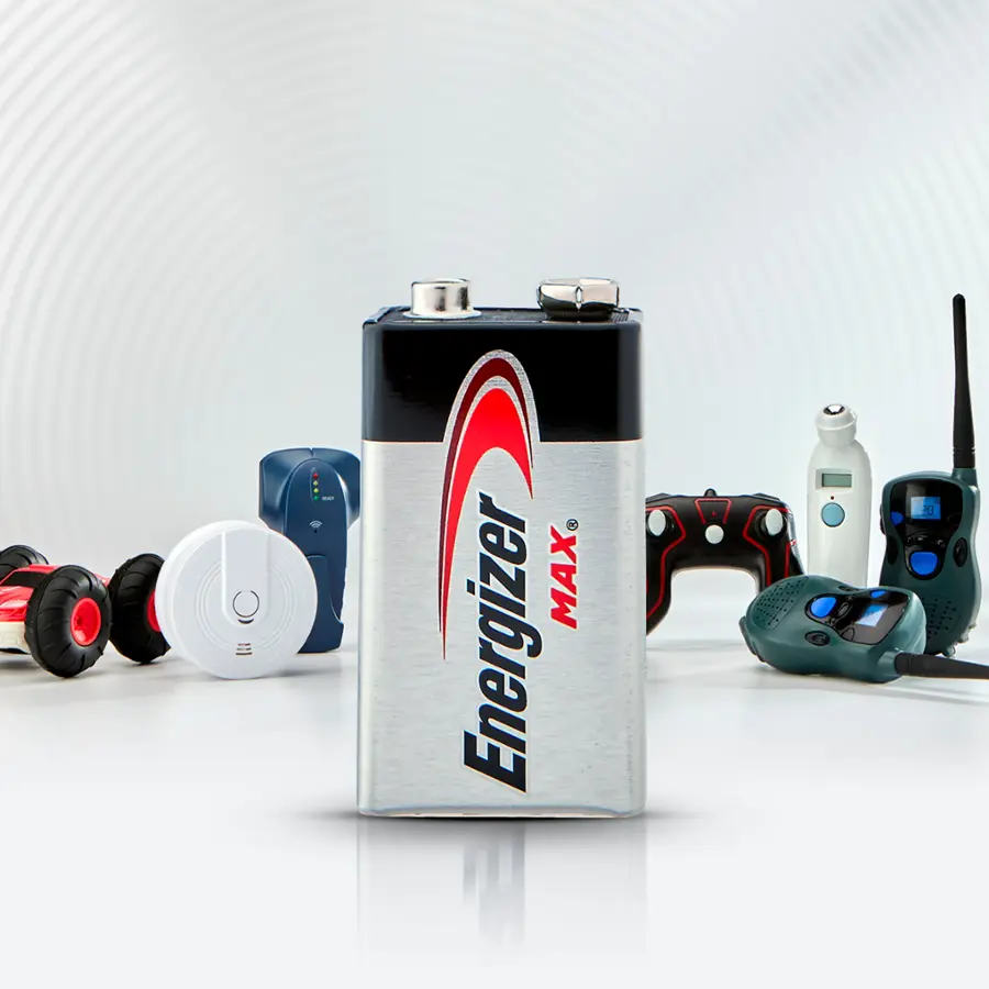 Alt View 15. Energizer - MAX 9V Batteries (2 Pack), 9 Volt Alkaline Batteries - Silver.
