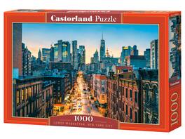 Castorland - 1000 Piece Jigsaw Puzzles, Lower Manhattan, New York City , NYC, City view puzzle, USA puzzles, C-105083-2 - Red