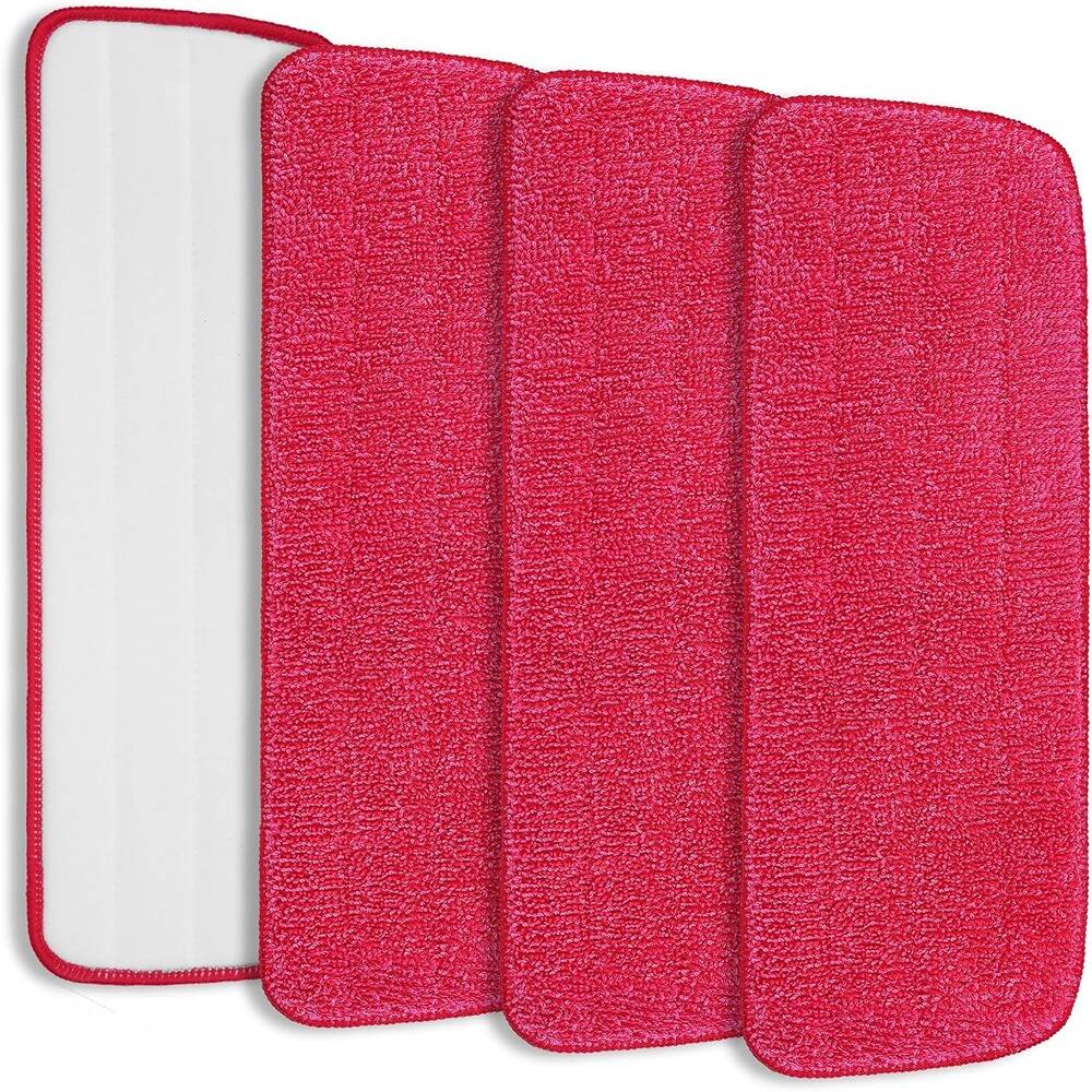 Front. Schertz - 4-Pack Microfiber Mop Pads for Rubbermaid Reveal – Reusable, Wet/Dry, 16.5".