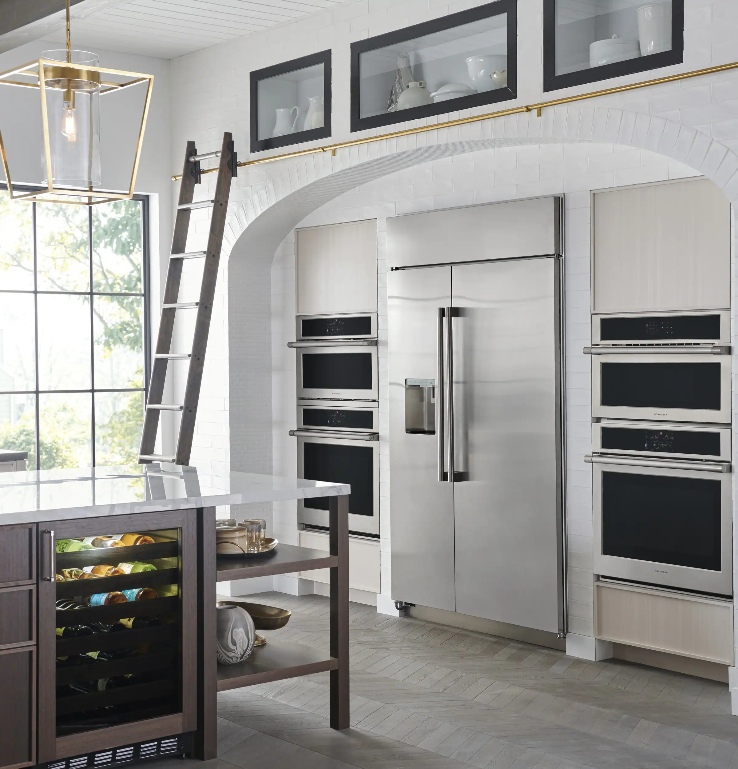 Alt View 15. Monogram - 28.8 Cu. Ft. Side-by-Side Built-In Smart Refrigerator with Dispenser - Stainless steel.