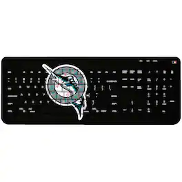 Keyscaper - Miami Marlins 1993-2011 Cooperstown Solid Design Wireless Keyboard - Multicolor