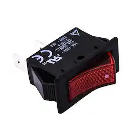 HQRP - On-Off Rocker Switch 2-Prong 16 A 125 V UL Listed Replacement for KEDU HY35B - Red