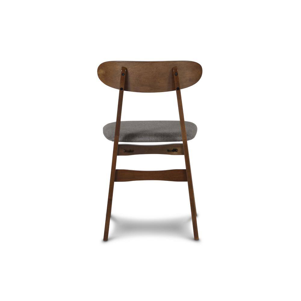 Alt View 4. New Classic Furniture - Furniture Morocco Dining Chair with Cushion- Set of 2- Dark Gray - Grey.