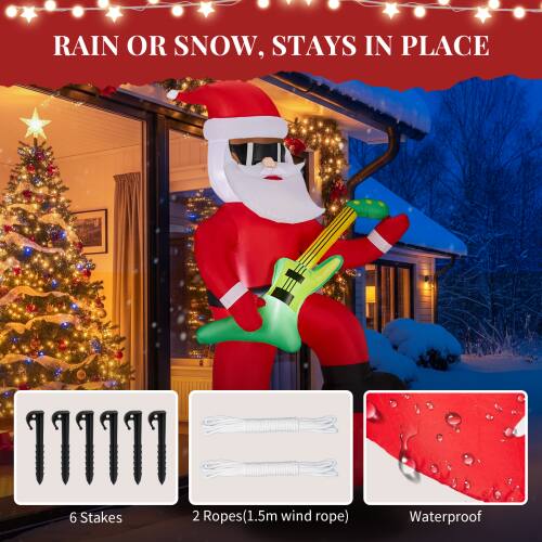 RAIN OR SNOW, STAYS IN PLACE

6 Stakes

2 Ropes (1.5m wind rope)

Waterproof