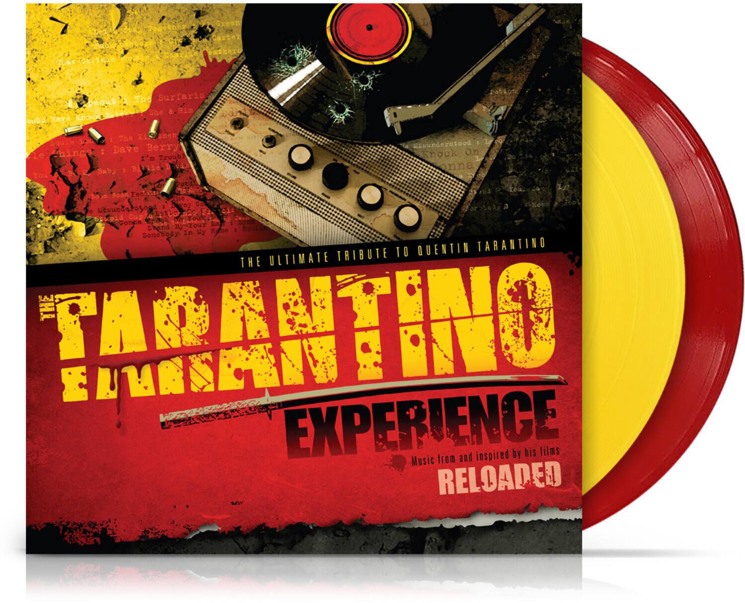 Sure, here is the corrected and grouped text:

---

**The Ultimate Tribute to Quentin Tarantino**

**Tarantino Experience**

Music from and inspired by his films

**Reloaded**

---

**Song List:**

- ZUas Cersuan
- The Surfaris
- She & KnWn Bobe
- Have The K1 amen ouie
- Kiwunderstood
- V Dave Berry
- O.n 1e hine Troub
- hook B EVES onna Baby
- butd
- loo Fii the O7 Ga
- I Lstuo t Cup NT Youx Gonea
- nn Shand Tour Houlin My T Ruhe
- Somebody In
- TO QUENTIN TARANTINO THE ULTIMATE TRIBUTE THE FARANTINO ELUESCENS g EXPERIENCE inspired by his lilms Music from and RELOADED

---

This text appears to be a mix of song titles and possibly lyrics or other text related to the tribute album.