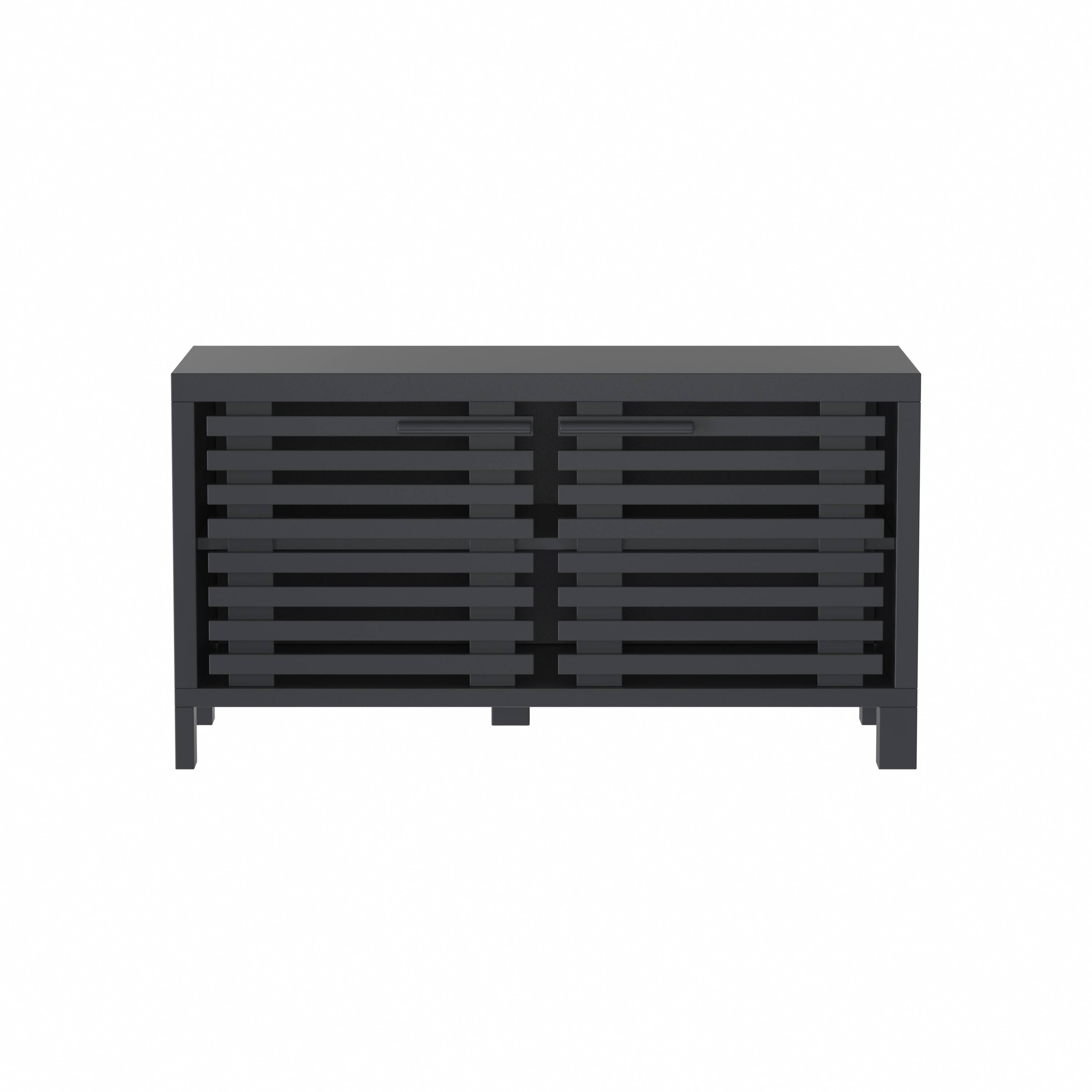 Alt View 1. Ihomeadore - 38-inch Modern  Black TV Stand Media Storage Cabinet with Two Shelves and Gate Door for TVs up to 32'' - Black.