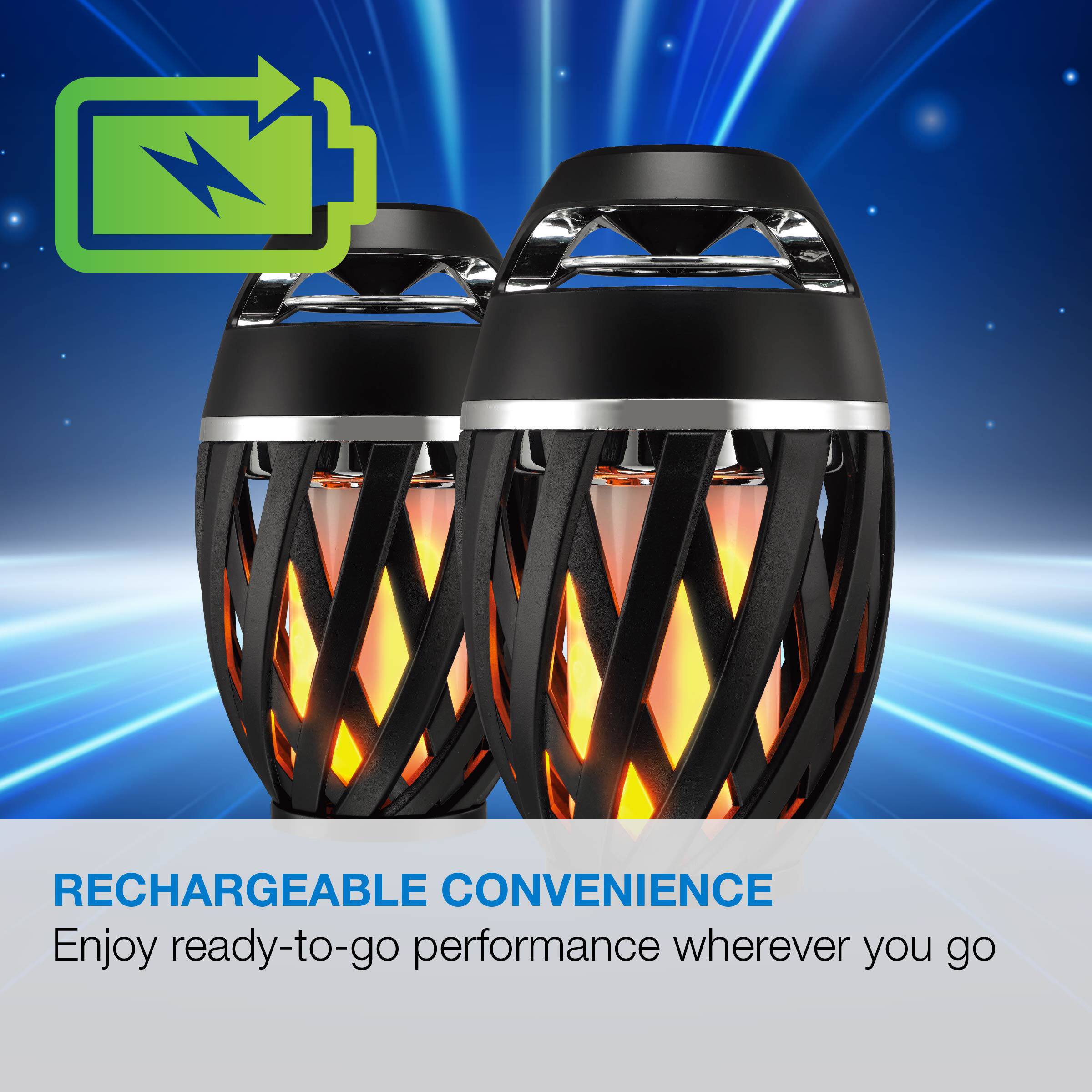 RECHARGEABLE CONVENIENCE  
Enjoy ready-to-go performance wherever you go