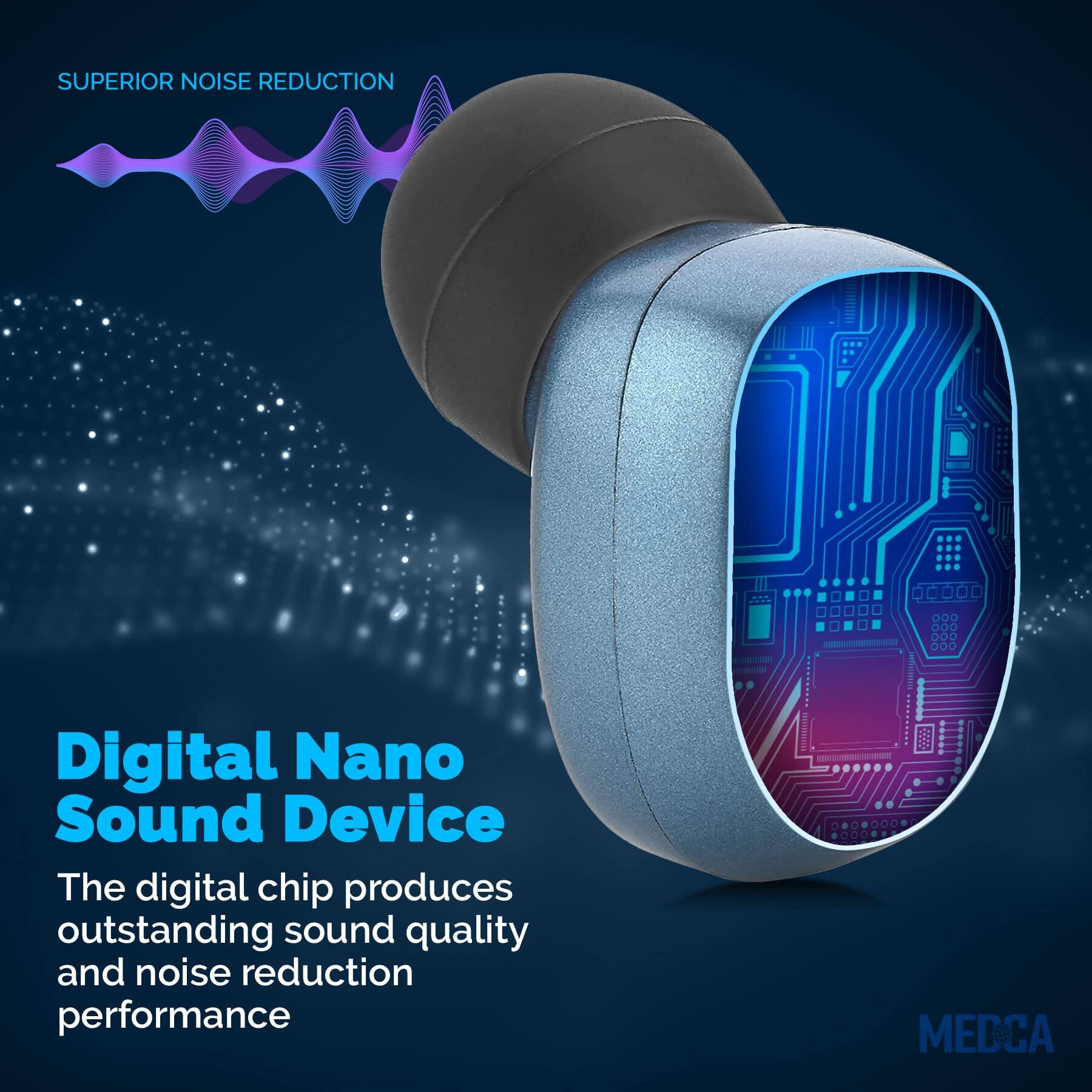 SUPERIOR NOISE REDUCTION

Digital Nano Sound Device

The digital chip produces outstanding sound quality and noise reduction performance

MEDCA