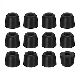Unique Bargains - Memory Foam Earbud Tips (4.5mm/0.18"), 12pcs/6Pairs - Large, Noise Isolation, Comfort & Secure Fit for Earphones - Black