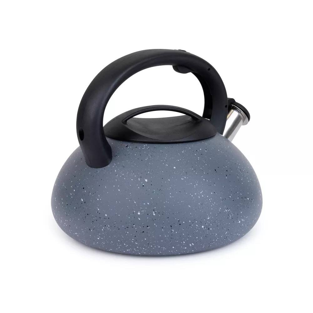 Alt View 4. Elle Decor - 3 Quart Stovetop Whistling Tea Kettle, Granite Finish, Fast Boil for Gas & Electric Stovetops - Granite.