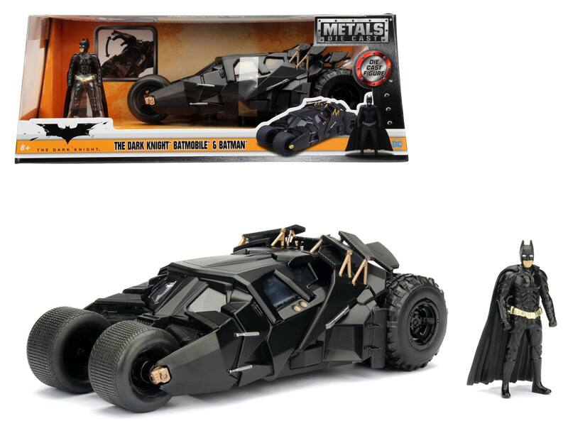 2008 "The Dark Knight" Tumbler Batmobile with Batman Diecast Figurine 1/24 Diecast Model Car by Jada - Black