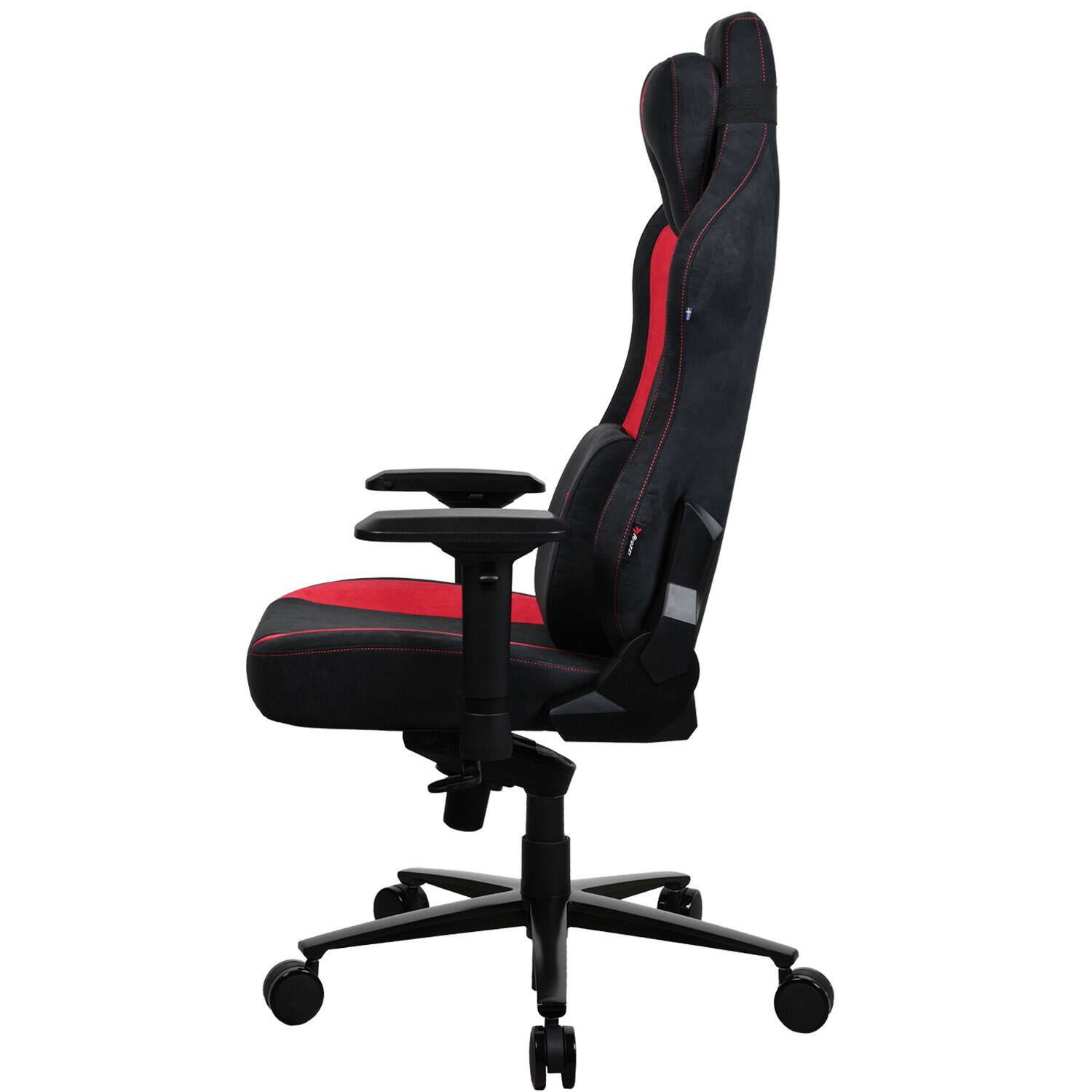 Alt View 11. Arozzi - Vernazza Series Top-Tier Premium Supersoft Upholstery Fabric Gaming Chair - Red.