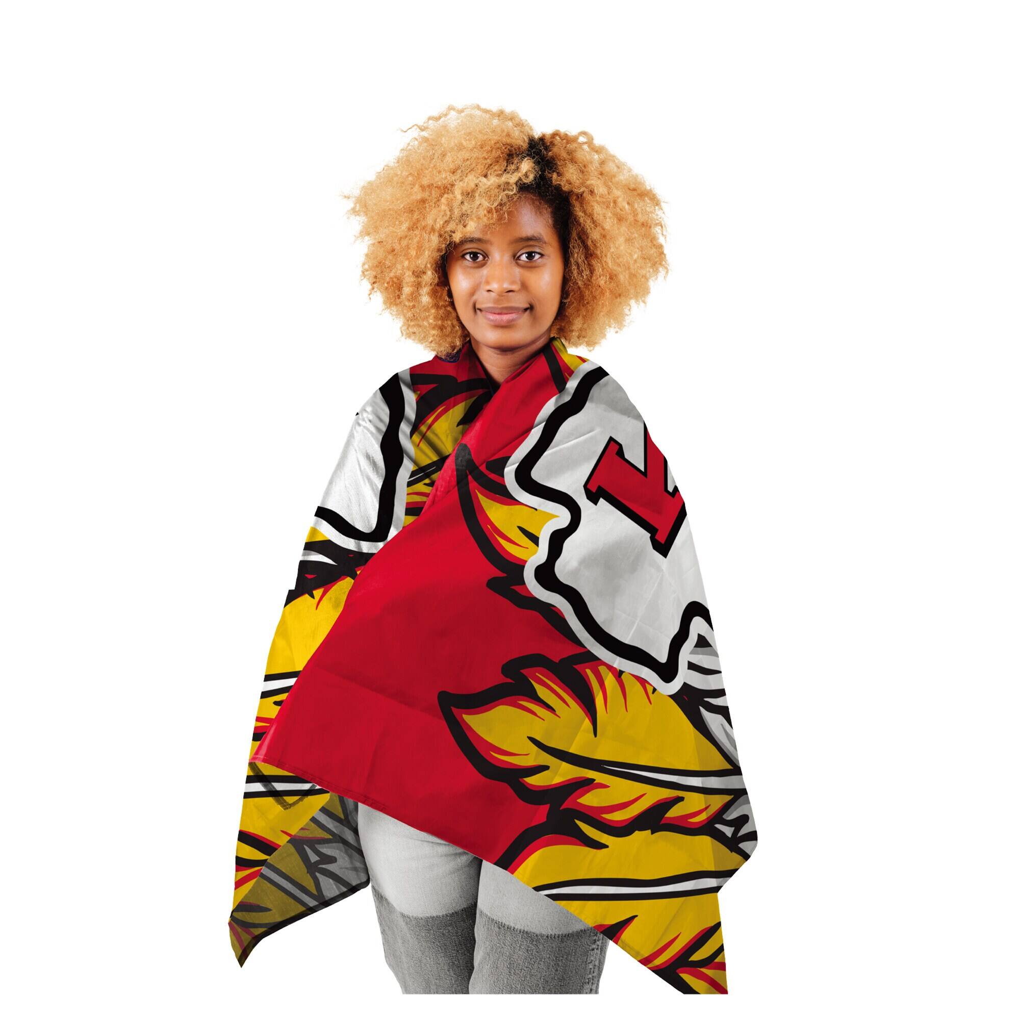 Alt View 2. Pegasus - Kansas City Chiefs 54" x 70" Wearable Hero Cape - Multicolor.