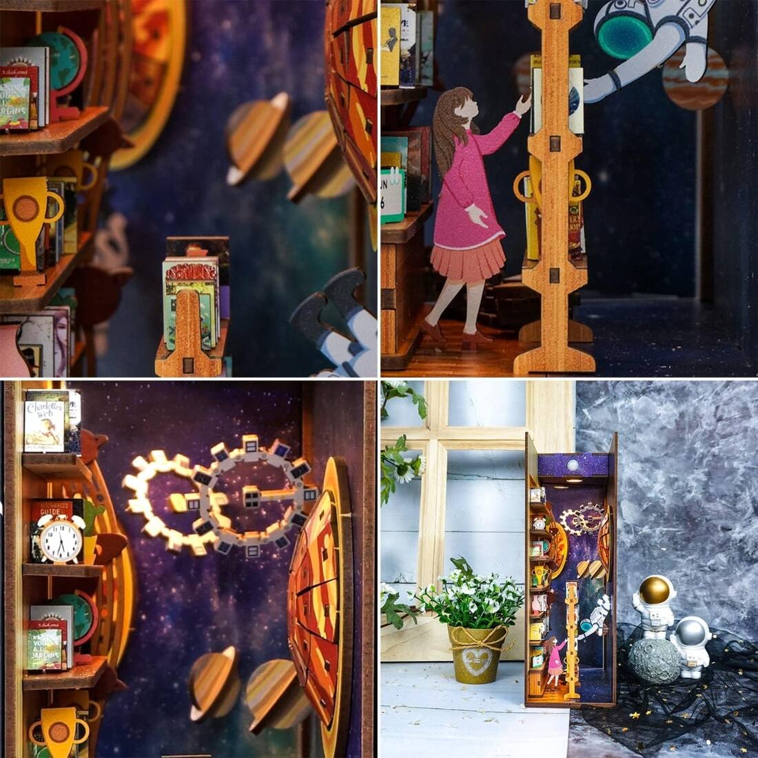 Alt View 1. 3D Puzzle - DIY 3D Book Nook Kit Interstellar 247pcs.