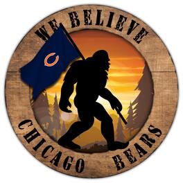 Fan Creations - Chicago Bears 12'' We Believe Bigfoot Circle Sign - Multicolor