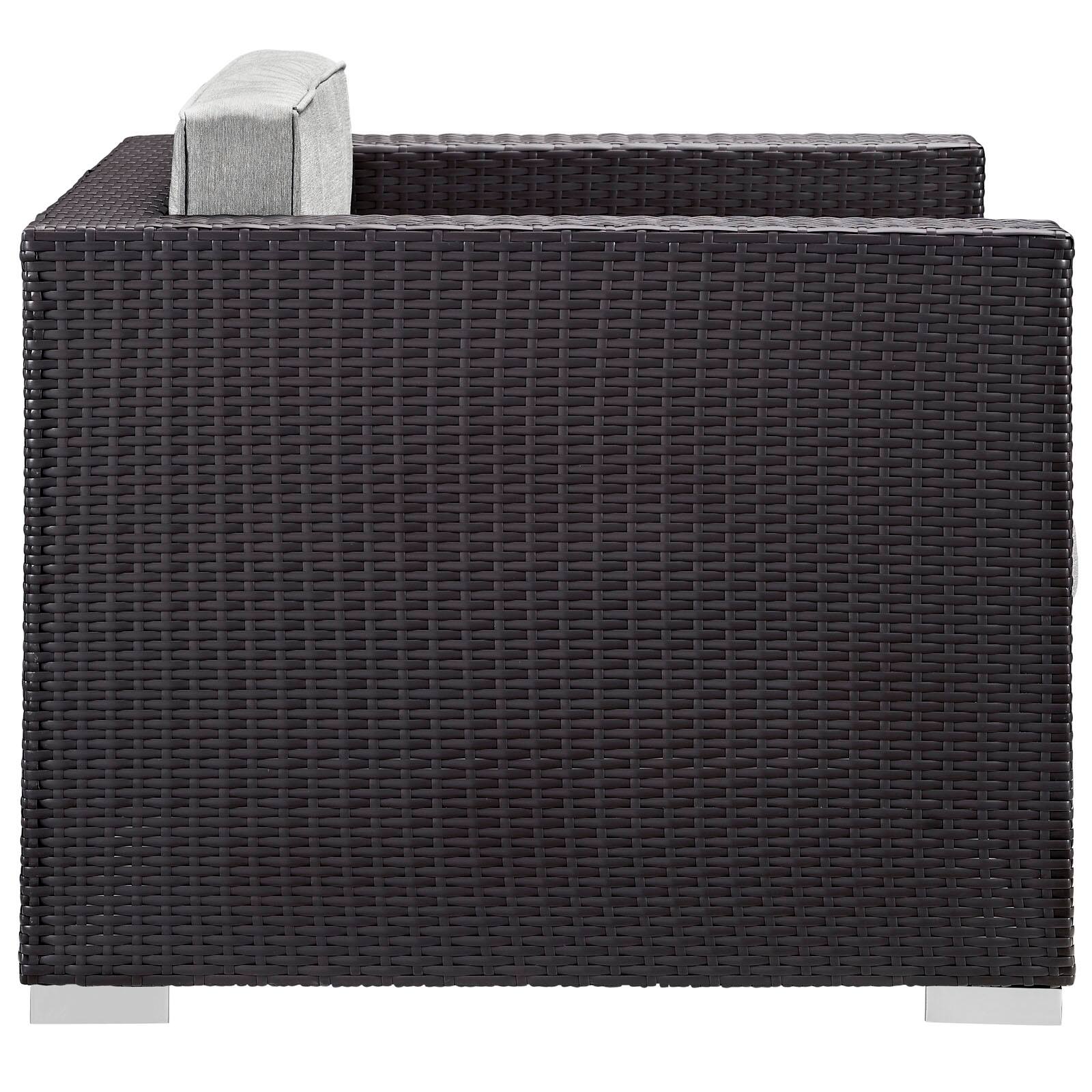 Angle. Modway - Gather Outdoor Patio Armchair by Modway - Espresso Gray.