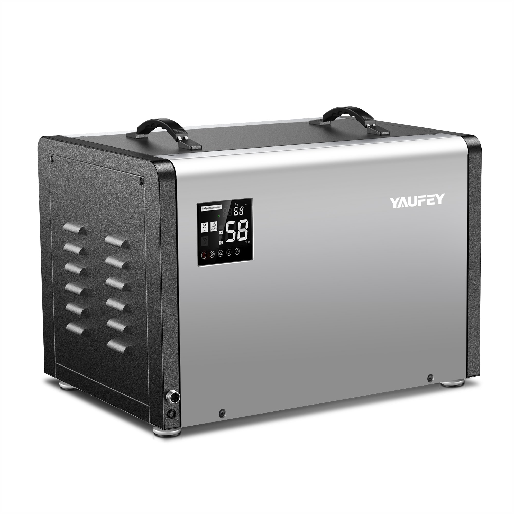 Yaufey - Commercial Crawl Space 158 Pints Heavy Duty Dehumidifier for Basements, Auto Defrost, Continuous Drainage Hose - Iron
