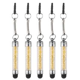 Unique Bargains - 5pcs Stylus Pen for Touch Screens Mini Crystal Diamond Capacitive Pens for Universal All Touchscreen Devices - Yellow
