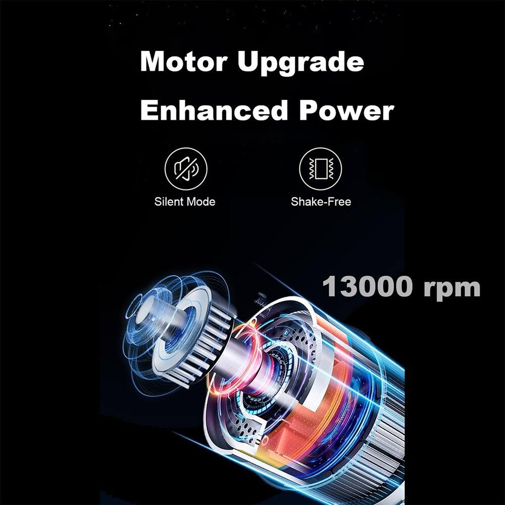 Motor Upgrade  
Enhanced Power  

Silent Mode  
Shake-Free  

13000 rpm