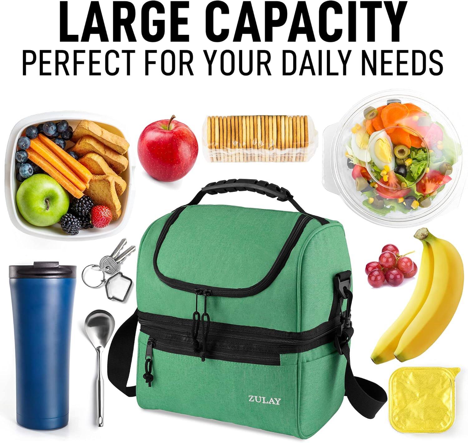 LARGE CAPACITY  
PERFECT FOR YOUR DAILY NEEDS  

ZULAY
