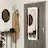 Alt View 11. Costway - LED Mirror Jewelry Cabinet Wall/Door Mounted 47" Armoire 3 Color Light Black - Black.