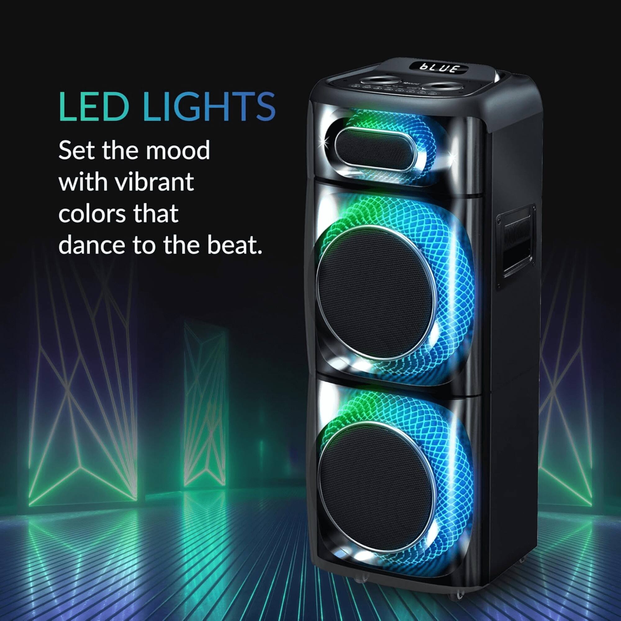 LED LIGHTS  
Set the mood with vibrant colors that dance to the beat.  
BLUE