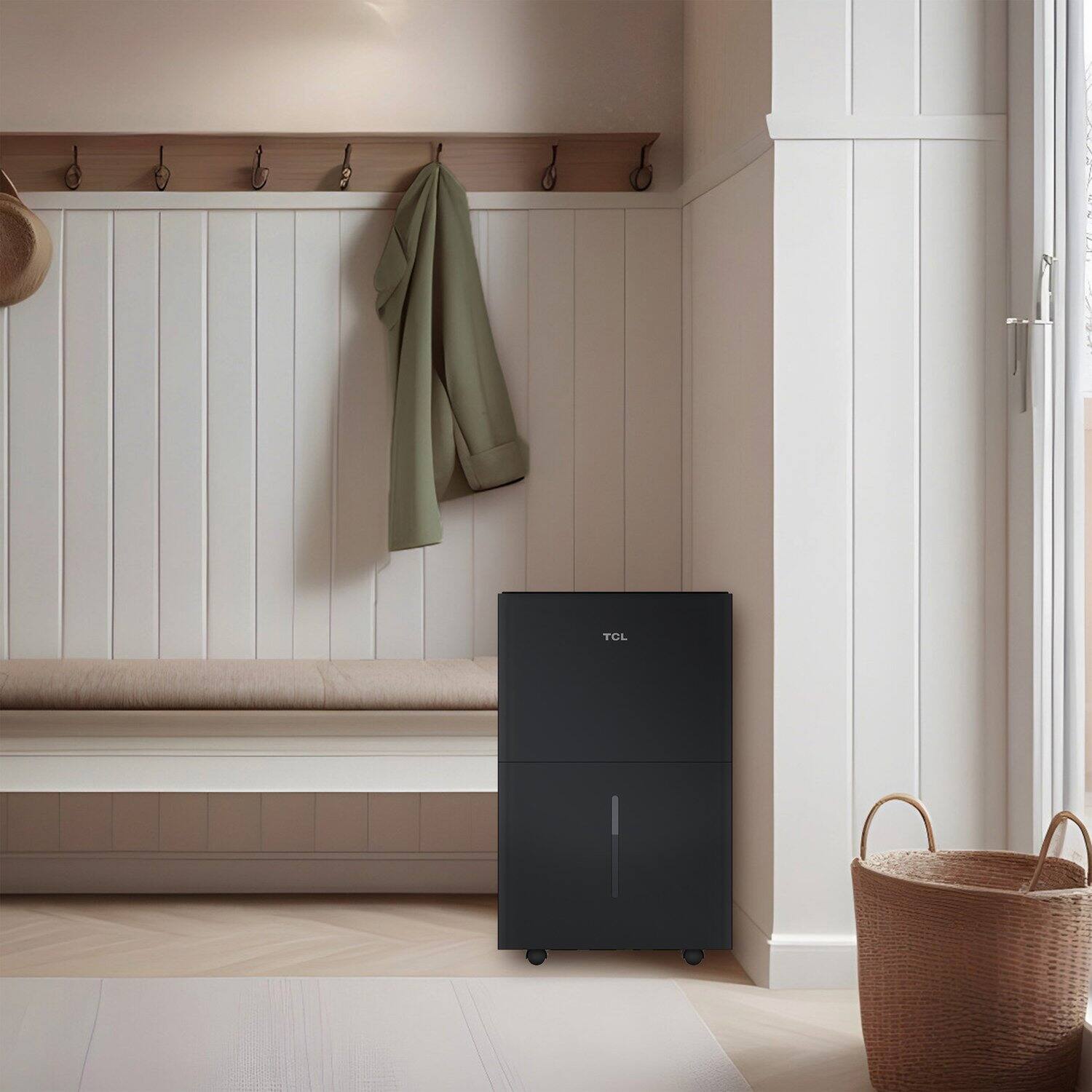 Alt View 9. TCL - TCL 50 Pint 4500 Sq. Ft. Smart Portable Dehumidifier with Pump, ENERGY STAR® Certified, Smart Home Compatible, Black - Black.