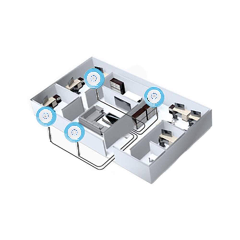 Alt View 2. Ubiquiti Networks - UniFi nanoHD UAP-nanoHD-US Compact Dual Band Wave2 Enterprise Wi-Fi 4x4 MIMO 1730 Mbps (4-Pack) - White.