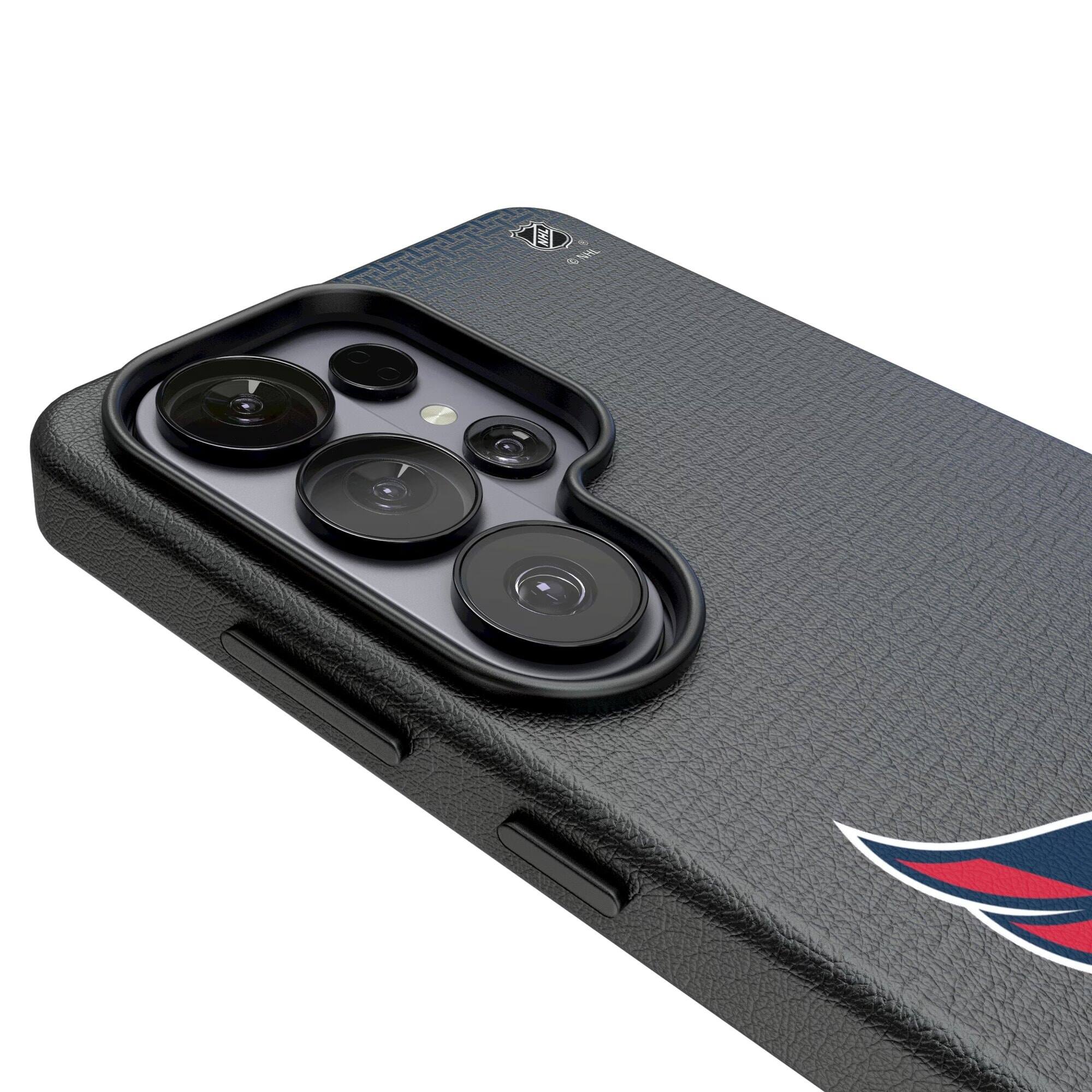 Alt View 2. Keyscaper - Washington Capitals Linen Galaxy Magnetic Bump Case - S25 Ultra - Black.