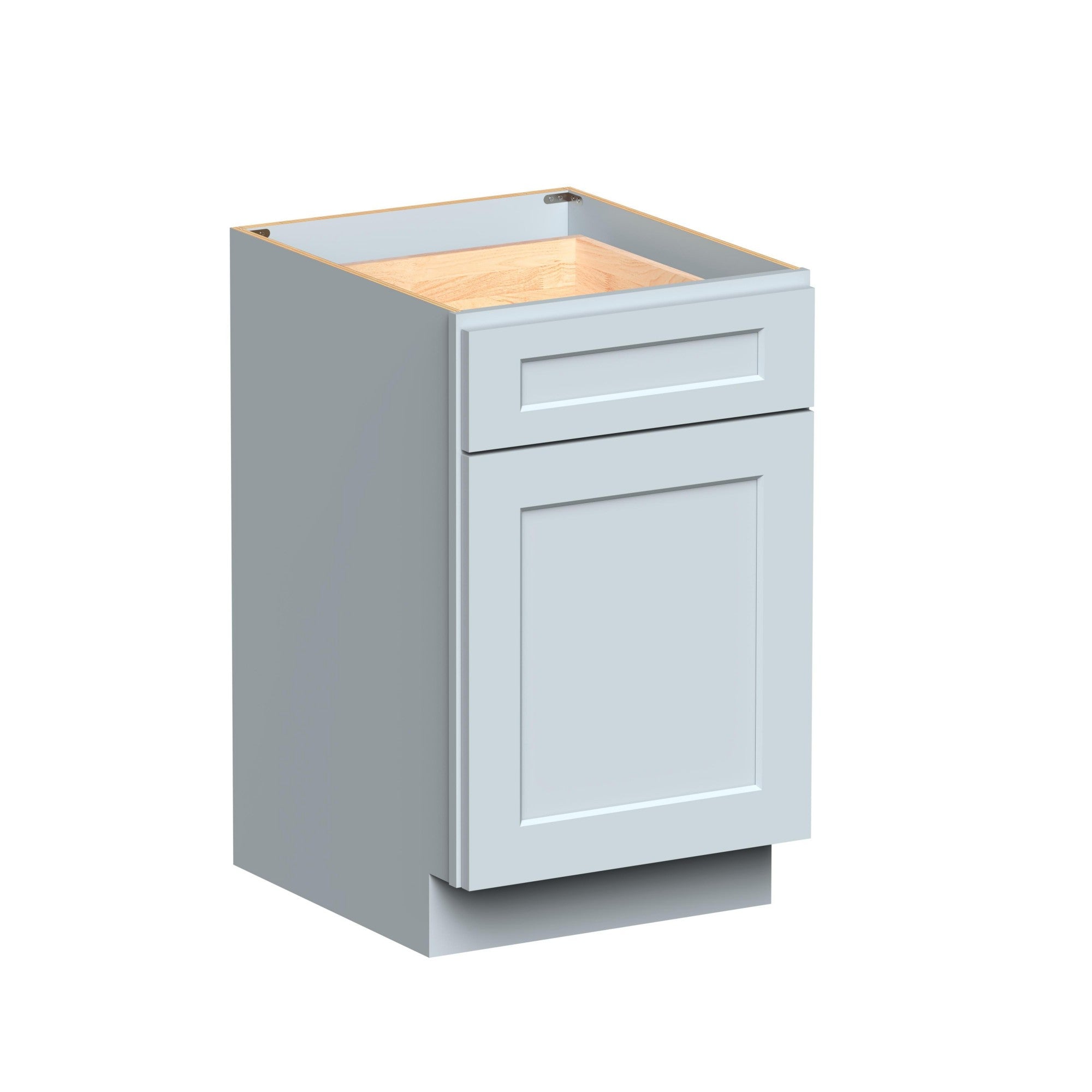 Alt View 1. Boyel Living - 21in.W BASE CABINET Fully assembled Cabinet With One Rubberwood Drawer and One MDF Door Recessed Panel Shaker - Gray.