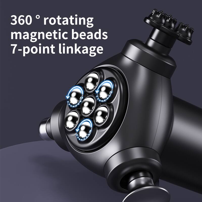 360° rotating magnetic beads  
7-point linkage