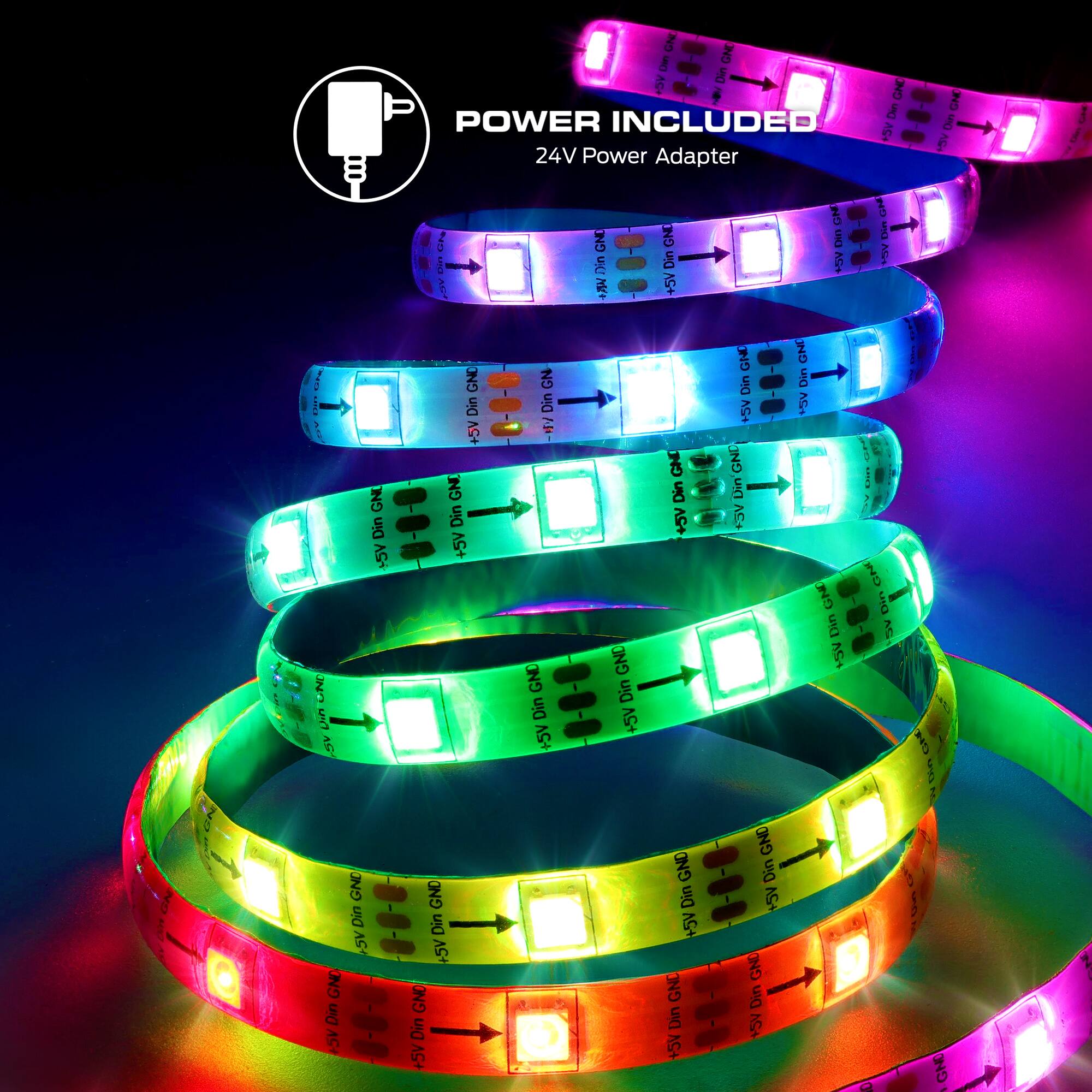 Monster Smart 100ft Sound Reactive Flow LED Strip Lights, LED