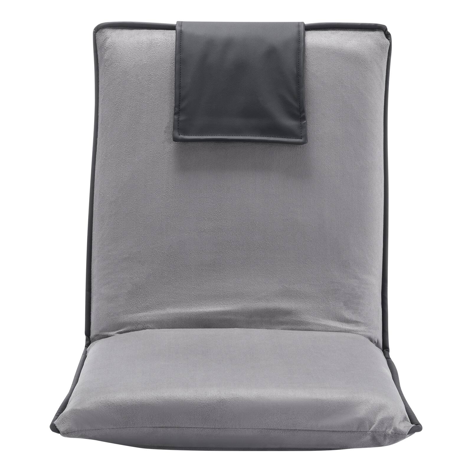 Alt View 5. VEVOR - Floor Chair, 6-Position Adjustable Meditation Chair with Back Support, Folding Sofa Chair for Reading TV Watching - Grey.